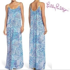 Lilly Pulitzer Coastal
Blue Kendra Maxi Dress Swim Cover (L/XL)